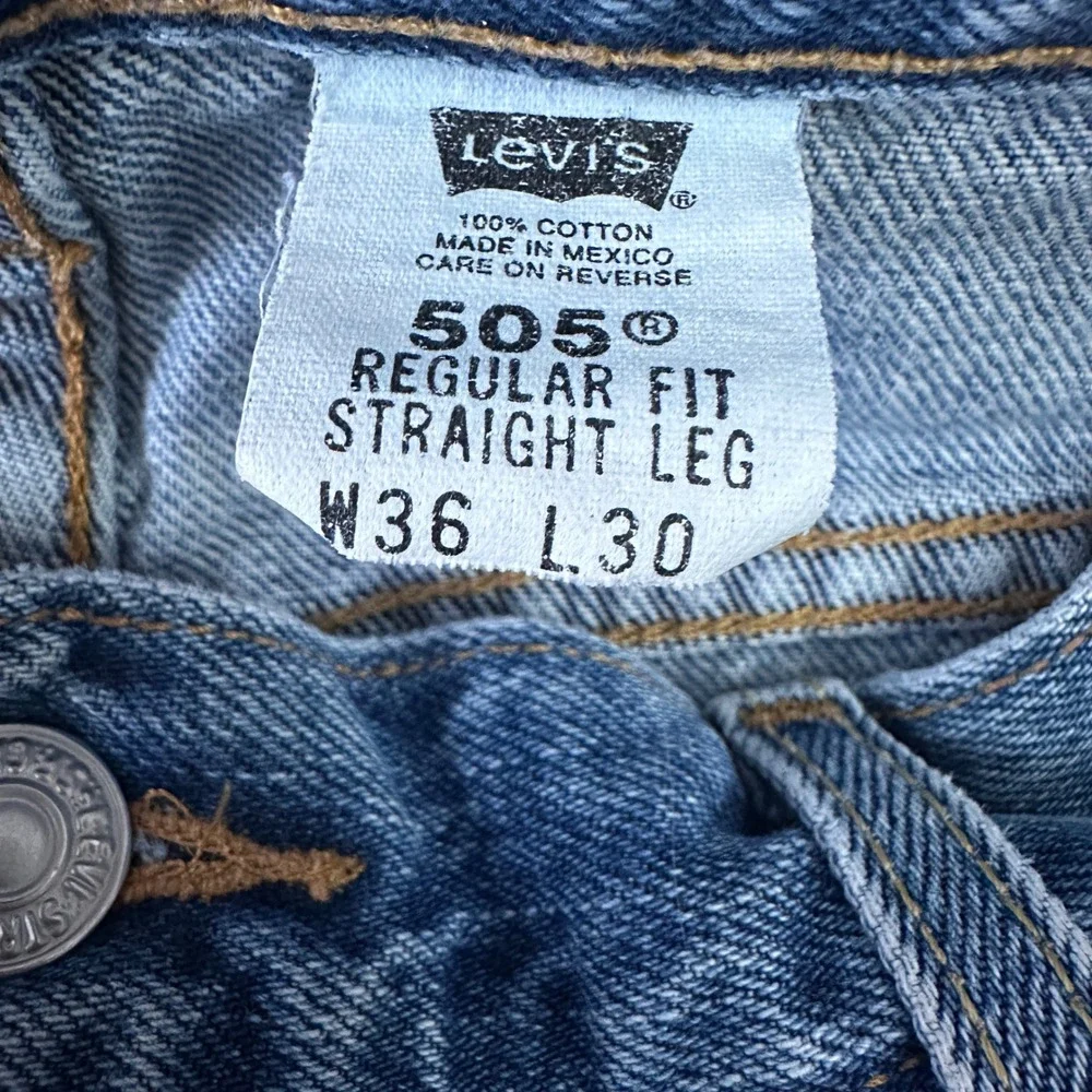 Vintage Levis 505 Lot of 2 Mens Jeans 36x30 Y2K 2002 Regular Straight Blue Denim